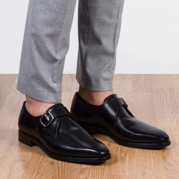 Chaussures à boucle homme en cuir noir Homme - michel