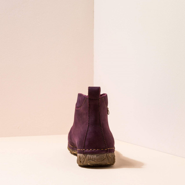 Bottines à lacets en cuir brossé - Pourpre - El naturalista