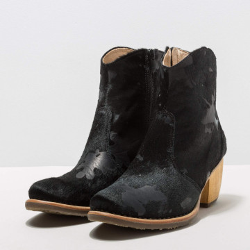 Bottines santiag femme en cuir - Noir - Neosens