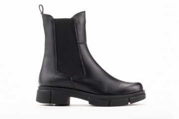 Bottines chelsea en cuir mat - Noir - Lince