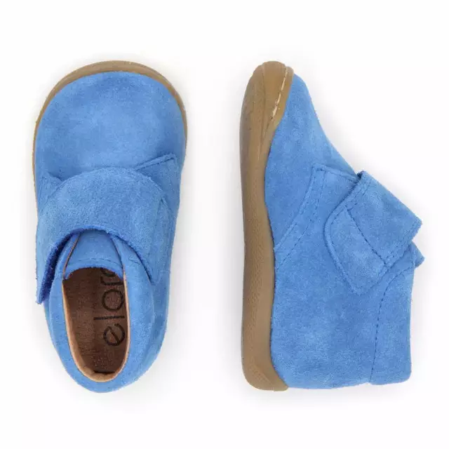 Chaussures enfant à lacets en daim Garçon bleu - elorell 