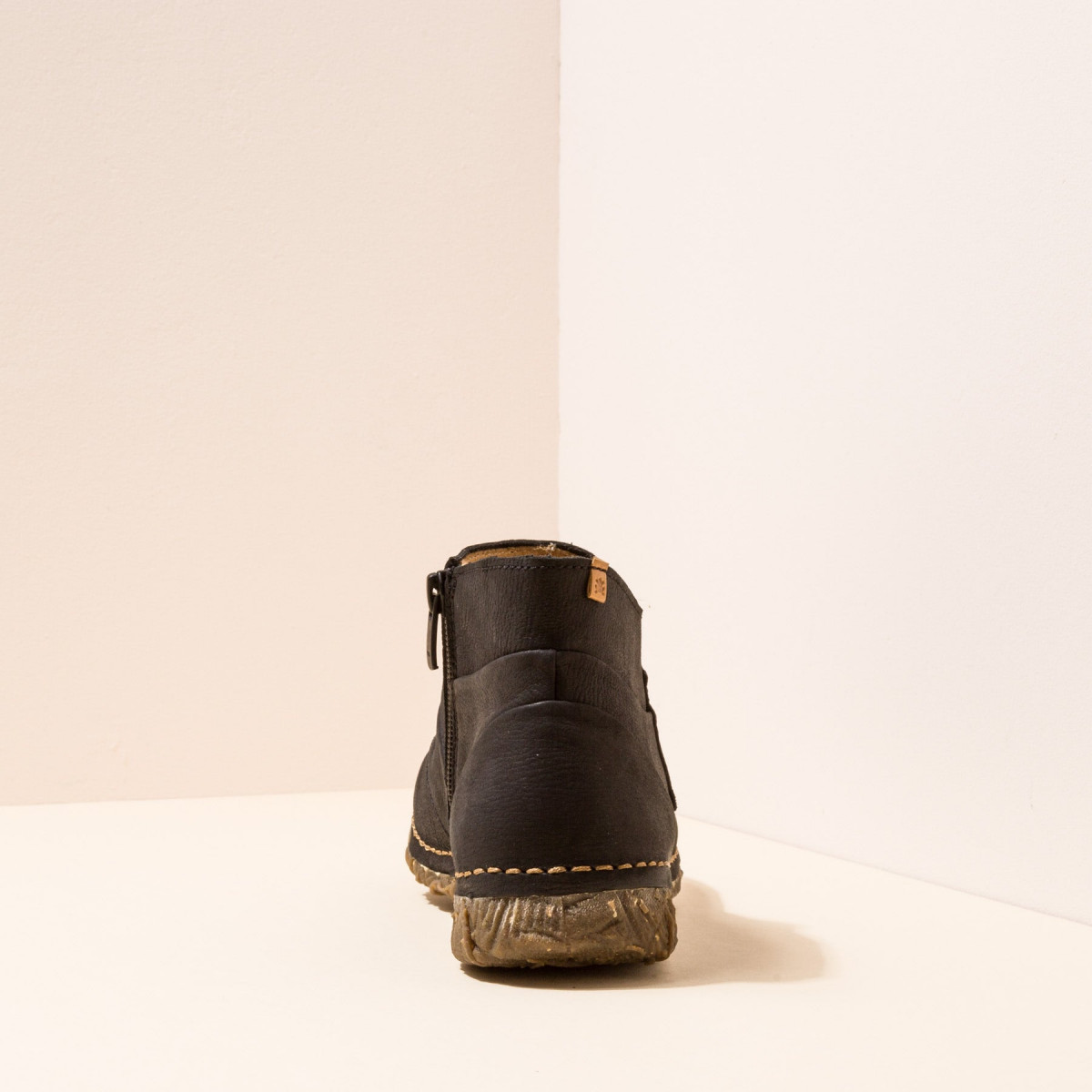 Bottines plates en cuir - Noir - El naturalista