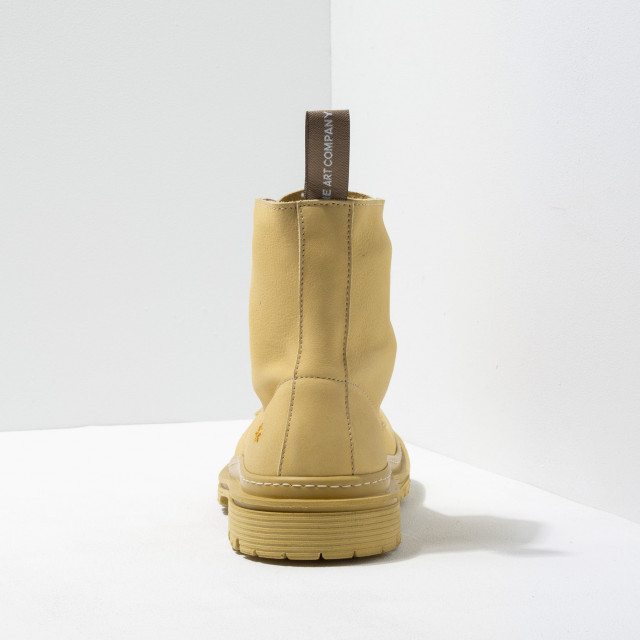 Bottines à lacets style rangers en nubuck - Jaune - art