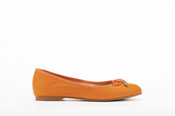 Ballerines en cuir - Orange - Lince