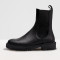 Bottines chelsea en cuir mat - Noir - art