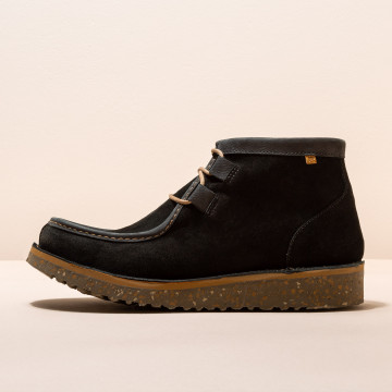 Low boots en cuir suédé - Noir - El naturalista