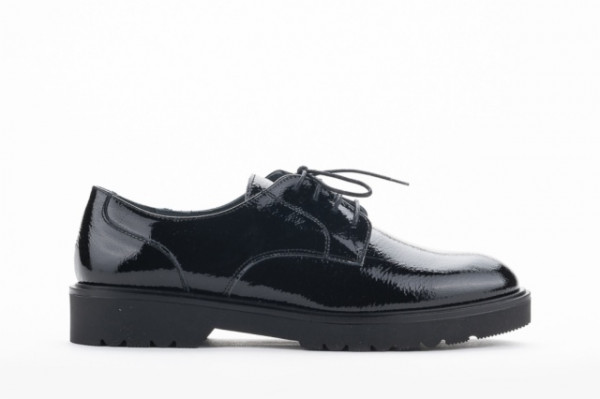 Derbies femme vernis - Noir - Lince