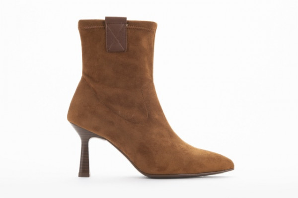 Bottines à talon stiletto en daim - Marron - Lince