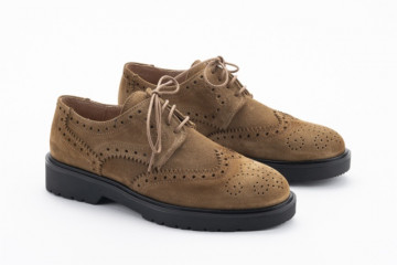 Derbies femme daim - Marron - Lince