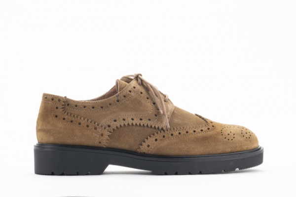 Derbies femme daim - Marron - Lince