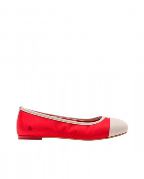 Ballerines bi-couleurs - Rouge - art