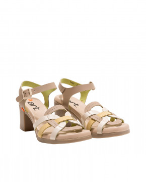 Sandales à talon multi lanières - Beige - art