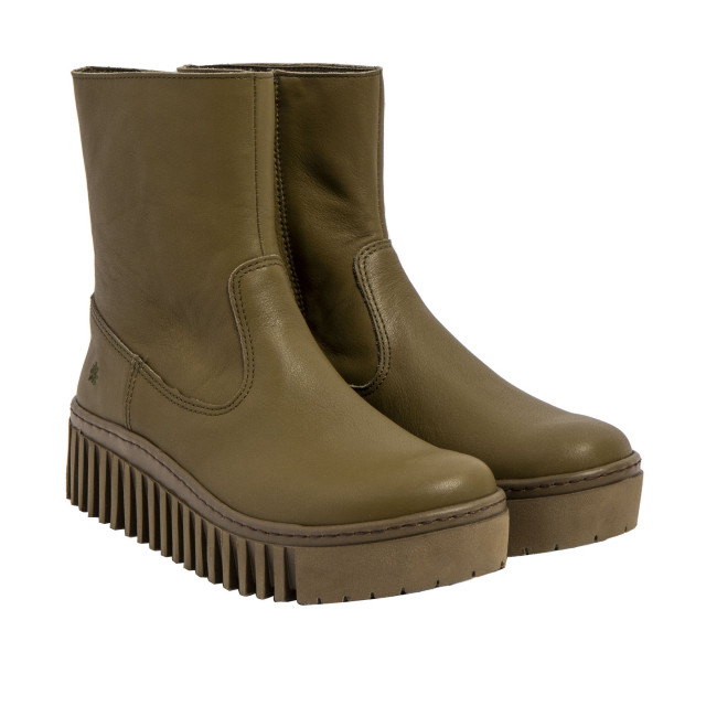 Bottines plateforme en cuir - Vert - art