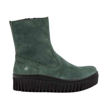 Bottines plateforme en daim - Vert - art