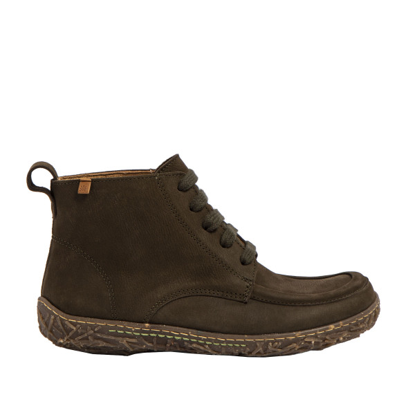 Bottines à lacets en cuir brossé - Vert - El naturalista