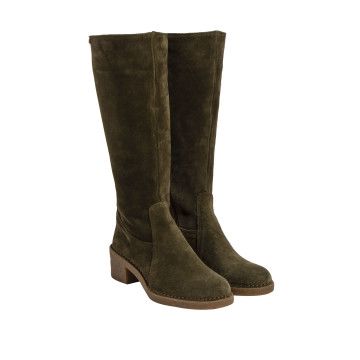 Bottes à talon en cuir doux - Vert - El naturalista