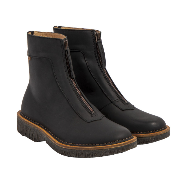 Bottines en cuir à zip - Noir - El naturalista