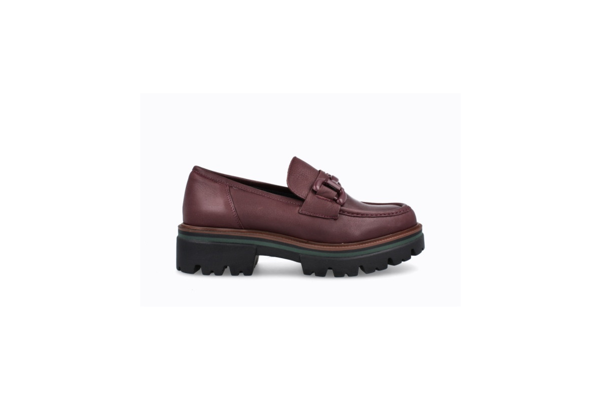 Mocassins plateforme en cuir - Bordeaux - Lince