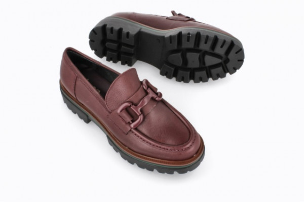 Mocassins plateforme en cuir - Bordeaux - Lince