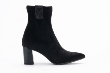 Bottines à talon en daim - Noir - Lince