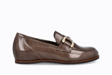 Mocassins en cuir verni - Marron - Lince