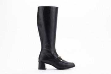 Bottes en cuir avec boucle - Noir - Lince