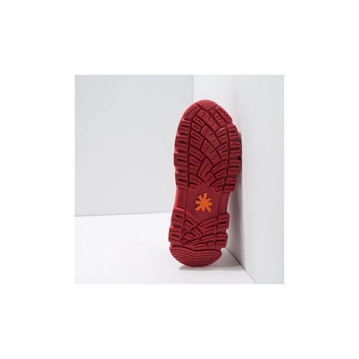 Baskets plateforme multicuir - Rouge - art