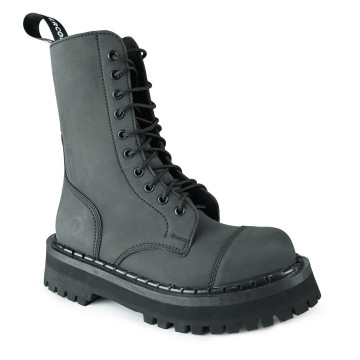 Bottines vegan nubuck à plateforme - Noir - Altercore