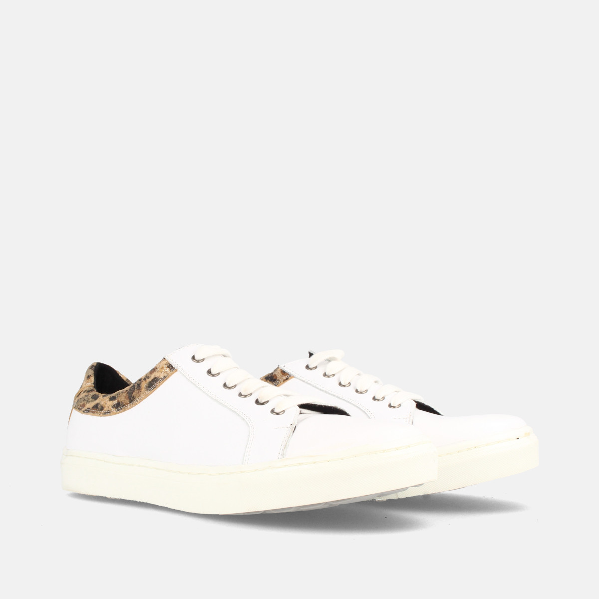 Sneakers plates en cuir - Blanc - Marila