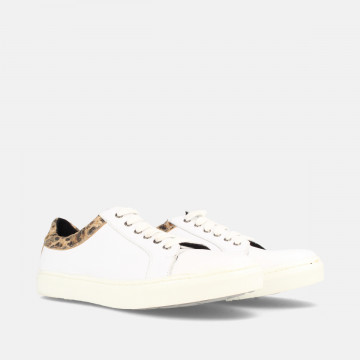 Sneakers plates en cuir - Blanc - Marila