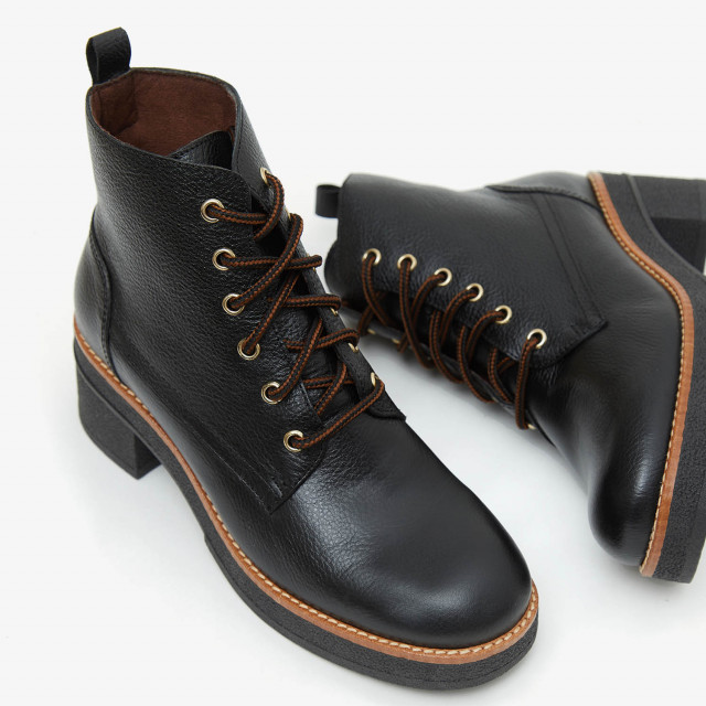 Bottines à lacets - Noir - Marila