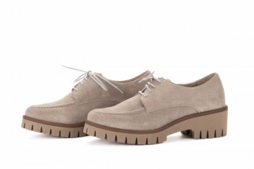 Derbies en daim à plateforme - Beige - Lince