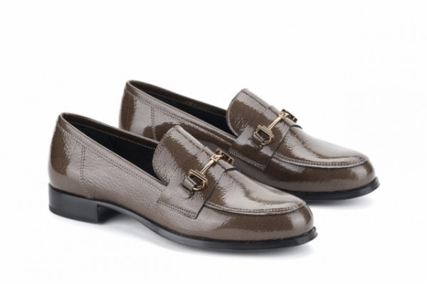 Mocassins en cuir verni - Marron - Lince