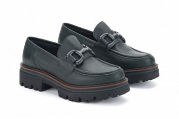 Mocassins plateforme en cuir - Vert - Lince