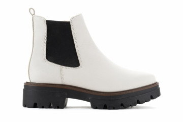 Bottines chelsea en cuir - Blanc - Lince