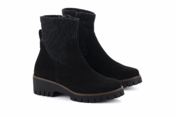 Bottines en daim à élastique - Noir - Lince