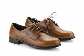 Derbies femme en cuir - Marron - Lince