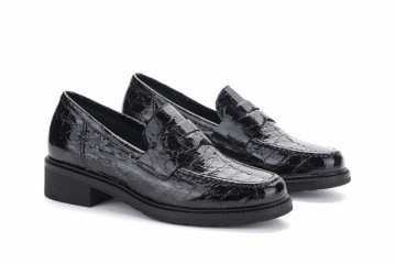 Mocassins en cuir - Noir - Lince