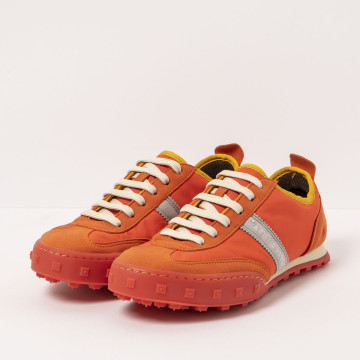 Sneakers vegan à semelles caoutchouc - Orange - art