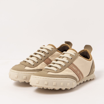 Sneakers vegan à semelles caoutchouc - Beige - art