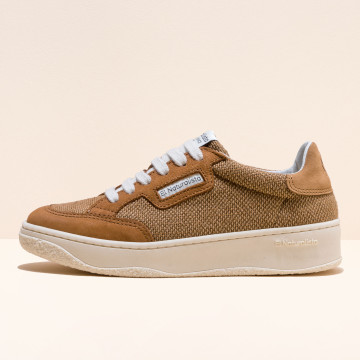 Sneakers en cuir et textile - Marron - El naturalista