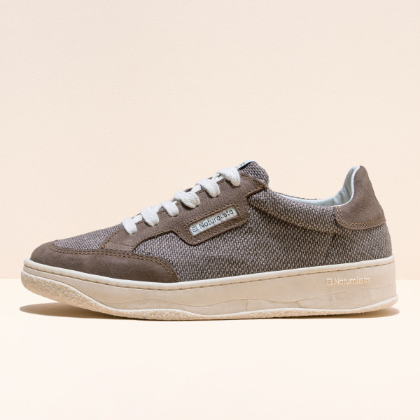 Sneakers en cuir et textile - Gris - El naturalista