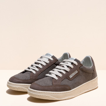 Sneakers en cuir et textile - Gris - El naturalista