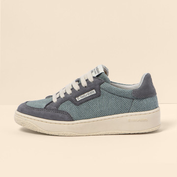 Sneakers en cuir et textile - Bleu - El naturalista