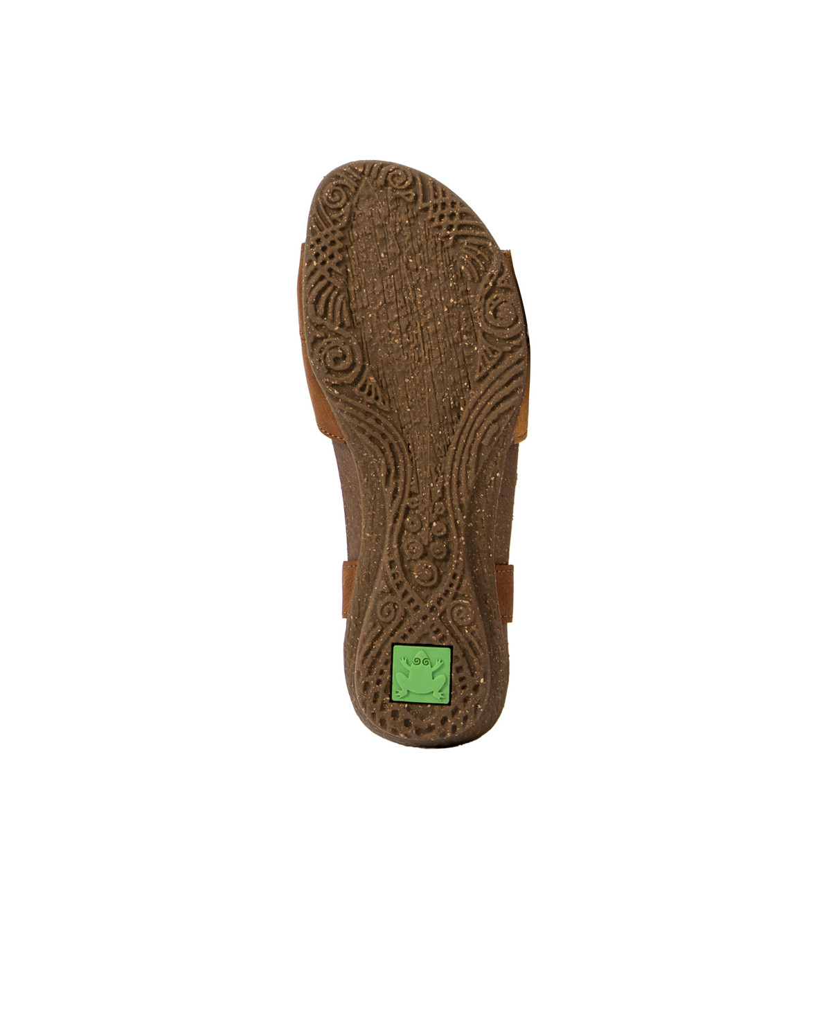 Sandales confortables plates en cuir et daim - Marron - El naturalista