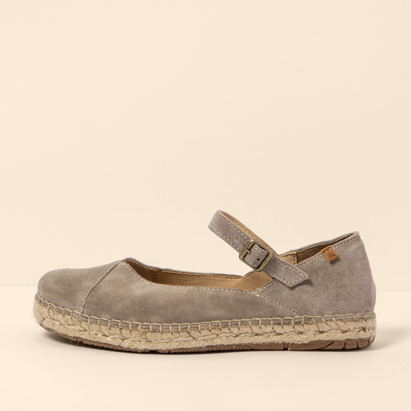 Ballerines en daim à boucle - Taupe - El naturalista