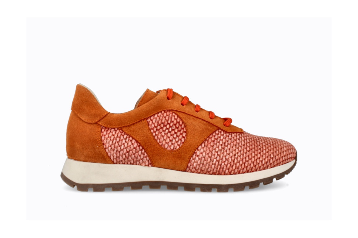 Baskets confortables en daim - Orange - Lince