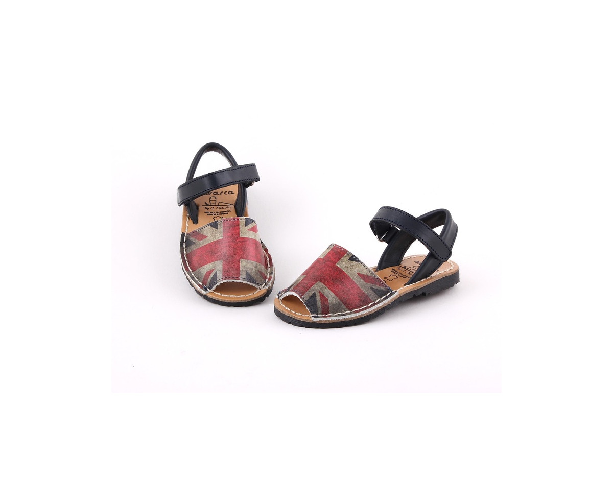 Minorquines en cuir enfant - Multicolore - Seva Calzados