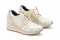 Baskets confortables en cuir à plateforme - Beige - Lince