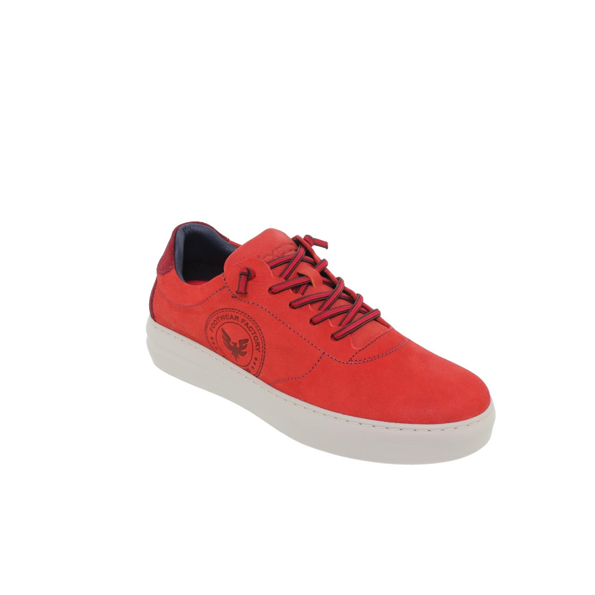 Baskets confortables homme en cuir - Rouge - Seva Calzados